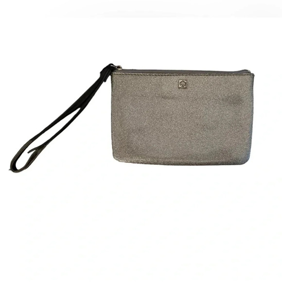 Kate Spade Silver Glitter Wristlet - Picture 1 of 8